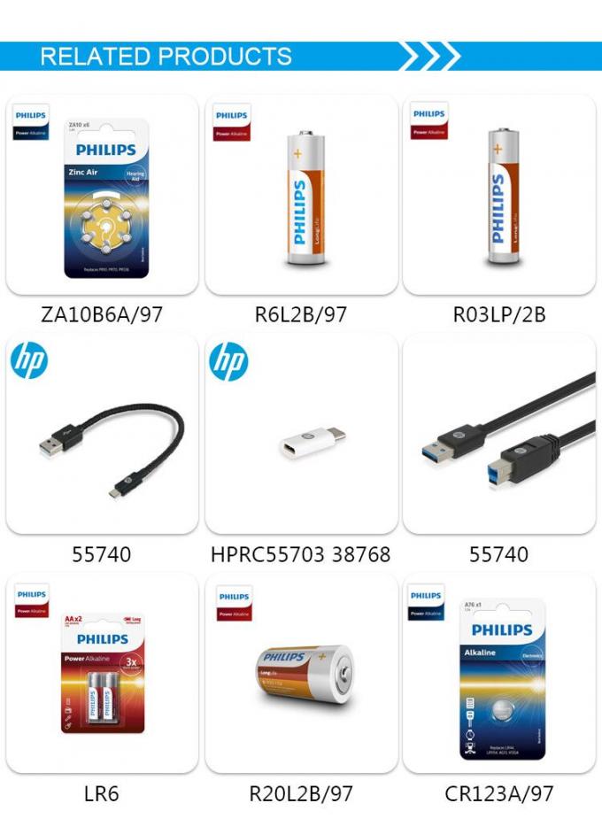 छोटे उपकरणों के लिए CR2032 सिल्वर लिथियम मिनिकल्स फिलिप्स बैटरी 2